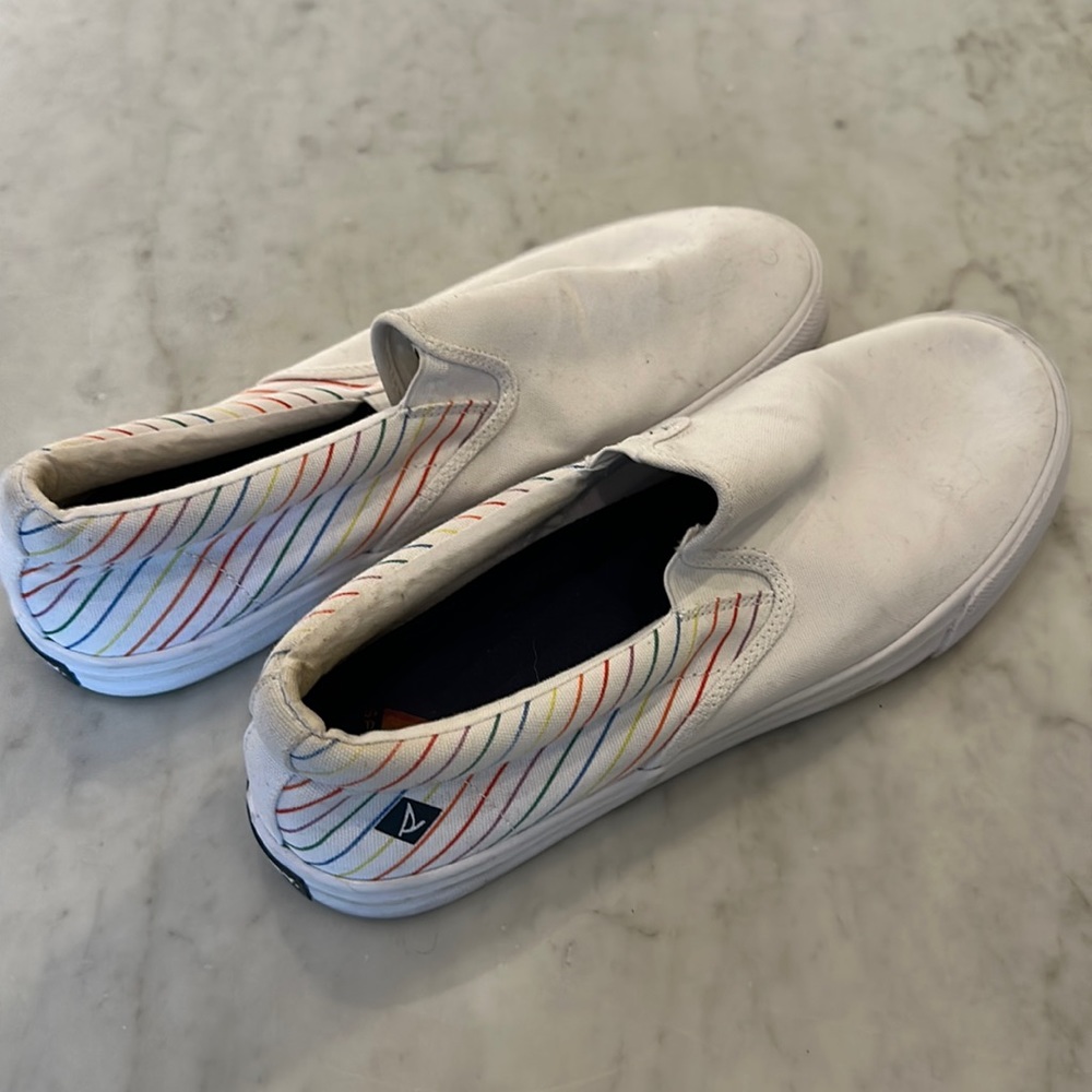 Sperry Pride Slide ons, size 12